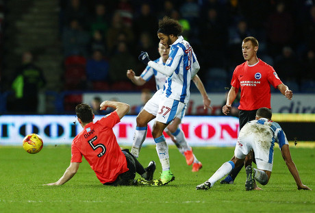 Elias Kachunga Huddersfield Town Celebrates Scoring Editorial Stock