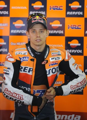 Australian Motogp Rider Casey Stoner Prepares Editorial Stock Photo