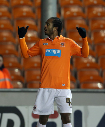 Nathan Delfouneso Blackpool Celebrates Scoring Opening Editorial Stock