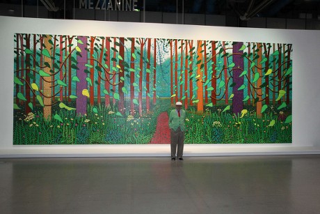 David Hockney Unveils His Painting Arrival Editorial Stock Photo