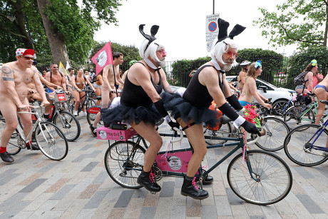 Participants Riding Bicycles Nude World Naked Editorial Stock Photo