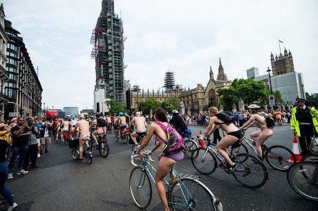 Naked Riders Seen Participating During Event Editorial Stock Photo