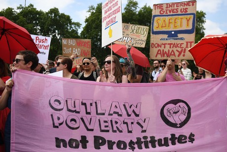 Sex Workers Protest Outside Parliament London Editorial Stock Photo