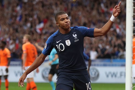 Kylian Mbappe France Celebrates Scoring St Editorial Stock Photo