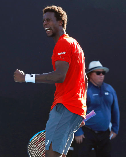 Gael Monfils France Reacts During His Editorial Stock Photo Stock