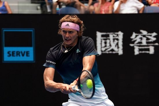 Alexander Zverev Germany Action Against Aljaz Editorial Stock Photo