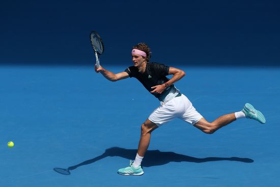 Alexander Zverev Germany Action Against Aljaz Editorial Stock Photo