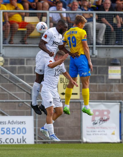 Will Goodwin Torquay United Challenges Aerial Editorial Stock Photo