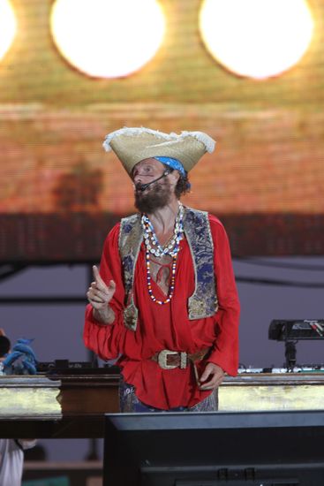 Lorenzo Cherubini Alias Jovanotti Sings On Editorial Stock Photo