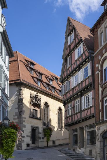 Historic Halftimbered House On Schulberg Tuebingen Editorial Stock