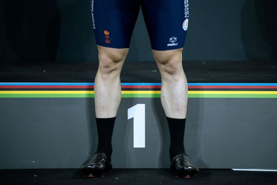 Harrie Lavreysen Netherlands Celebrates On Podium Editorial Stock Photo