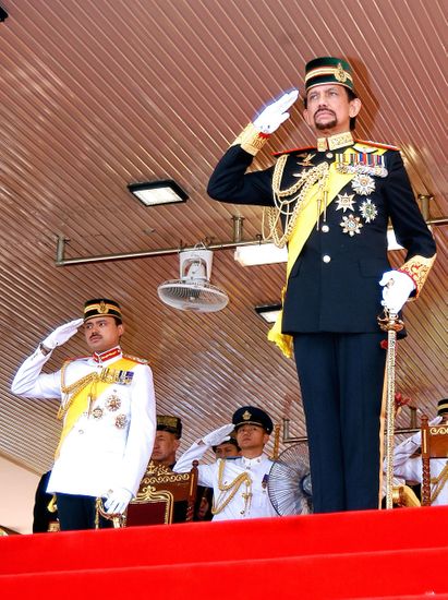 Bruneis Sultan Hassanal Bolkiah Attends His Editorial Stock Photo