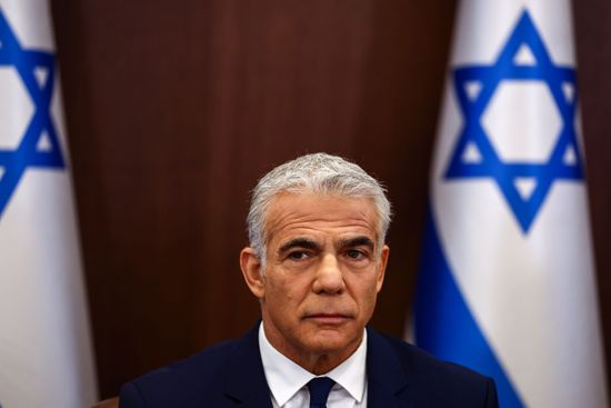 Israeli Prime Minister Yair Lapid Holds Editorial Stock Photo Stock