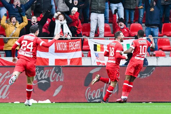 Antwerps Vincent Janssen Celebrates After Scoring Editorial Stock Photo