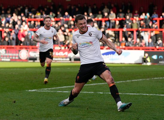 Callum Hendry Salford City Celebrates Scoring Editorial Stock Photo