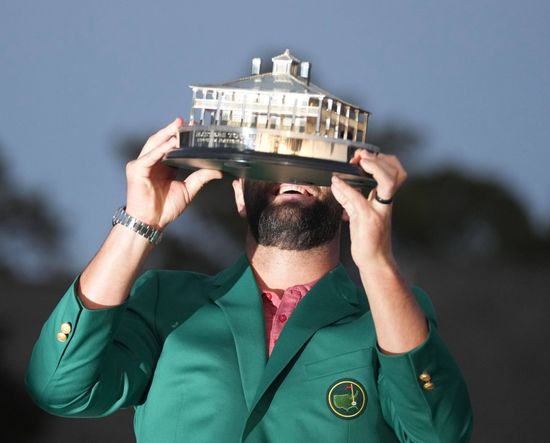 Jon Rahm Spain Reacts Trophy During Editorial Stock Photo Stock Image