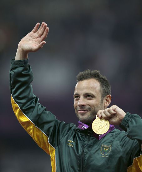 Oscar Pistorius Salutes Crowd He Collects Editorial Stock Photo Stock