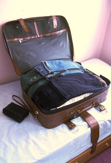 Open Suitcase Packed Folded Clothes Editorial Stock Photo Stock Image