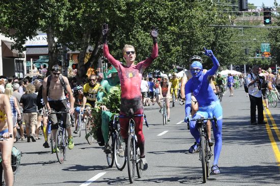 Body Painted Naked Cyclists Take Streets Editorial Stock Photo Stock Image Shutterstock