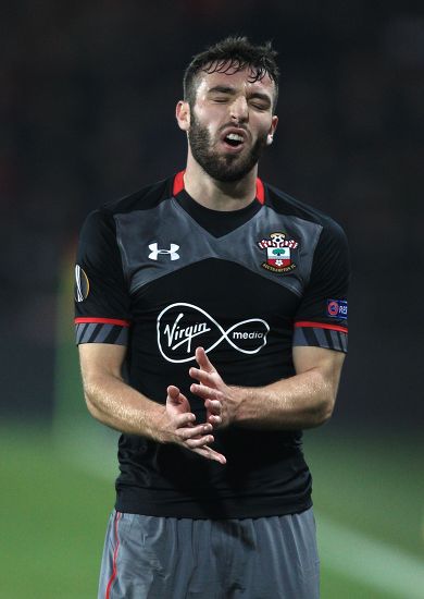 Sam Mcqueen Southampton Reacts During Uefa Editorial Stock Photo