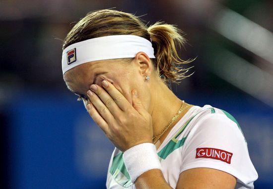 Russian Svetlana Kuznetsova Reacts She Losing Editorial Stock Photo