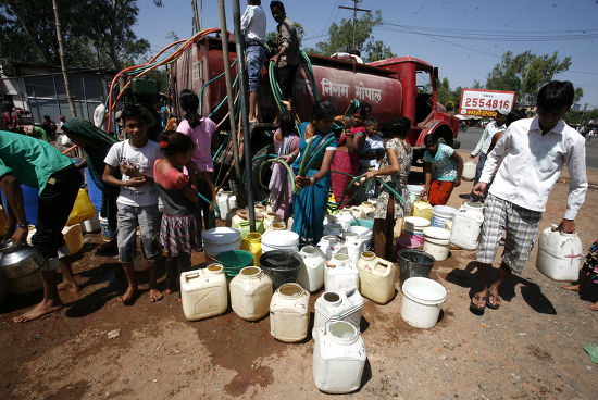 People Carrying Containers Drinking Water Municipal Editorial Stock