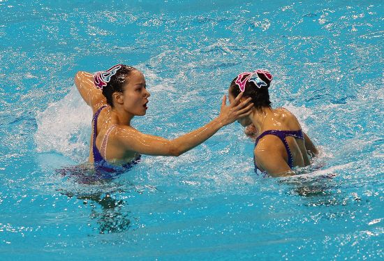 Chinese Duet Swimmers Tingting Jiang Wenwen Editorial Stock Photo