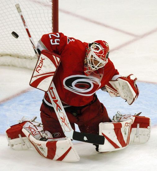 Carolina Hurricanes Goalie Martin Gerber Switzerland Editorial Stock