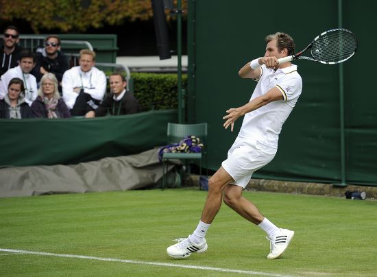 Julien Benneteau France Returns Tobias Kamke Editorial Stock Photo