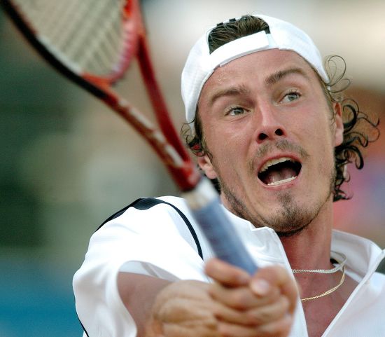 Russian Tennis Player Marat Safin Returns Editorial Stock Photo Stock