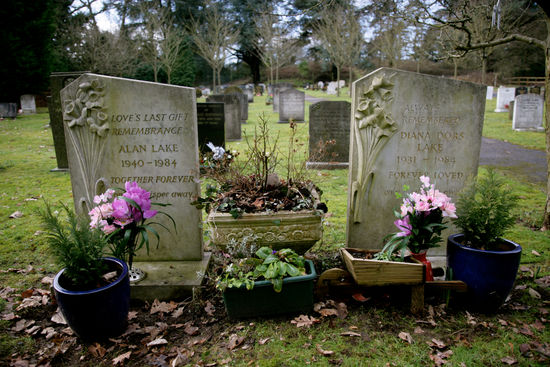 Diana Dors Husband Alan Lakes Graves Editorial Stock Photo Stock