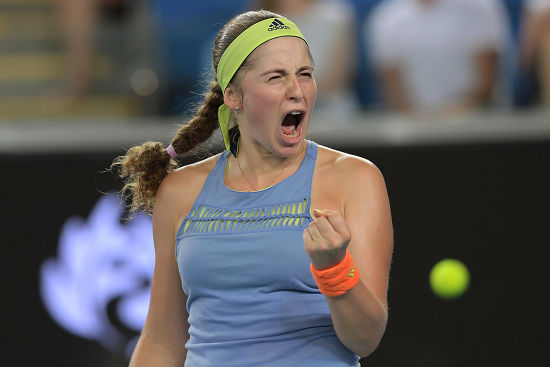 Jelena Ostapenko Latvia Reacts During Her Foto De Stock De Contenido