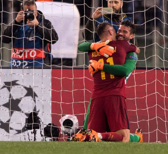 Alisson Ramses Becker Roma Aleksandar Kolarov Editorial Stock Photo