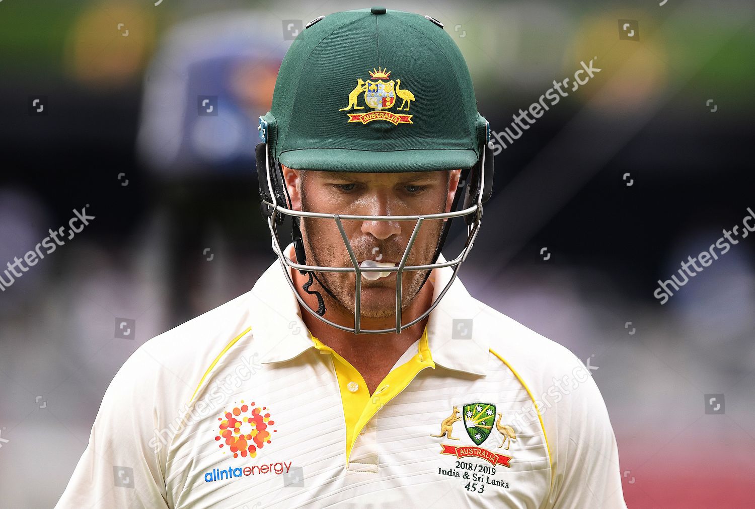 Australian Batsman Aaron Finch Walks After Editorial Stock Photo