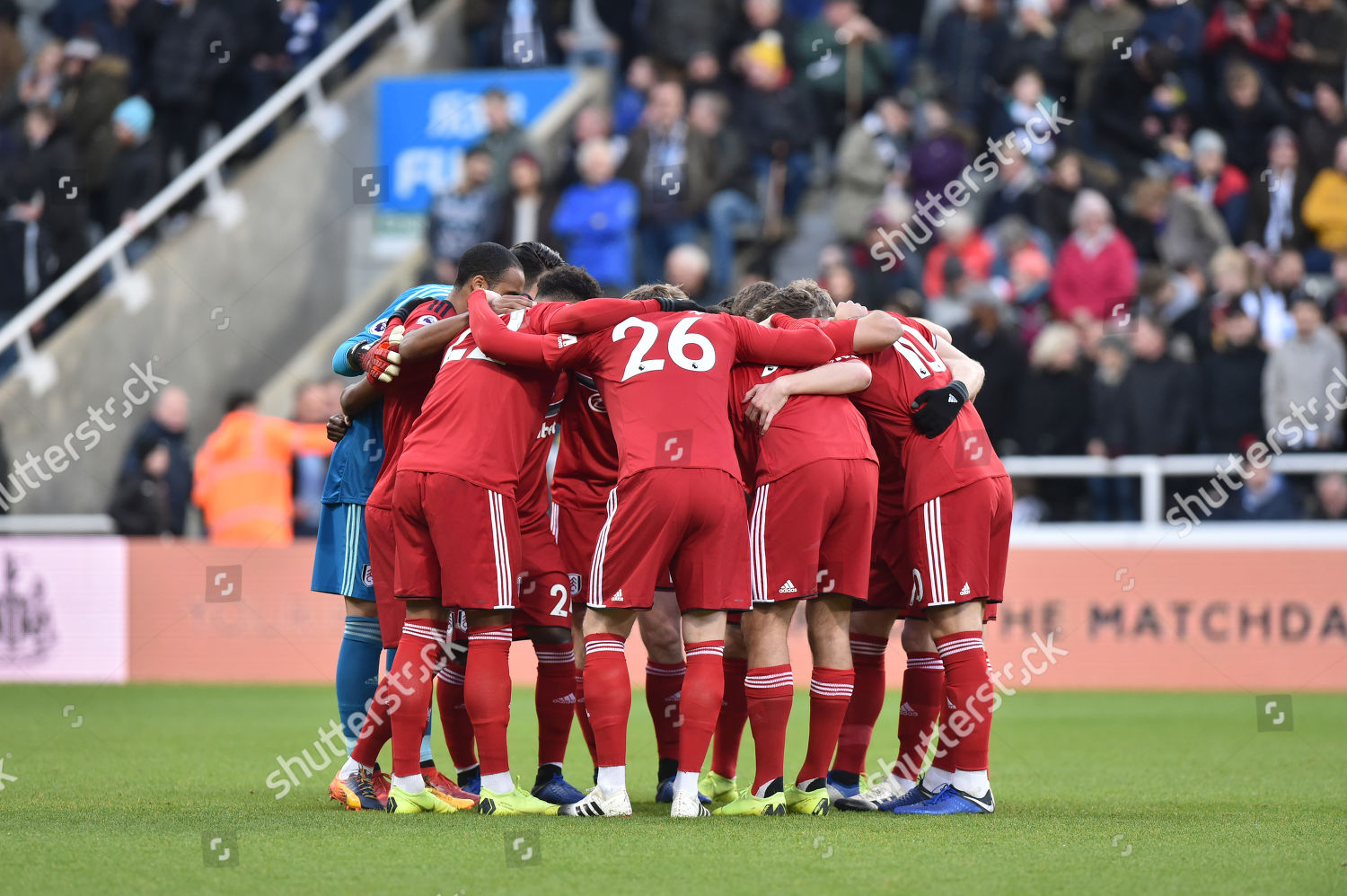 Fulham Team Huddle Before Game Editorial Stock Photo Stock Image