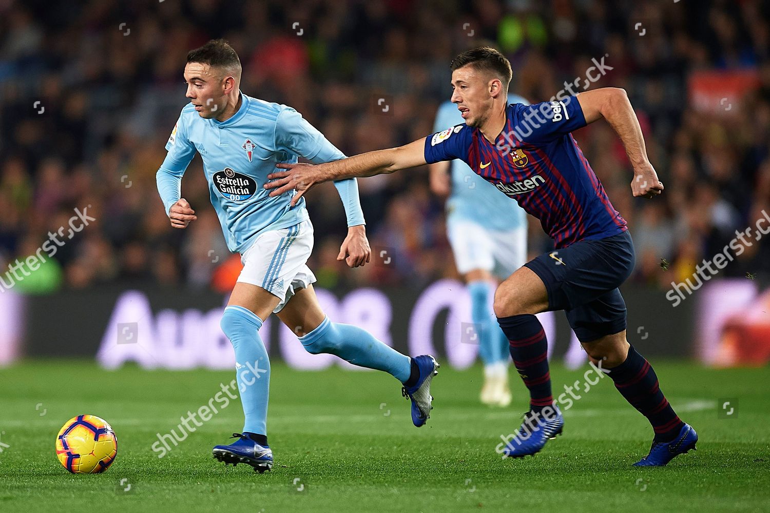 Clement Lenglet Fc Barcelona Iago Aspas Editorial Stock Photo Stock