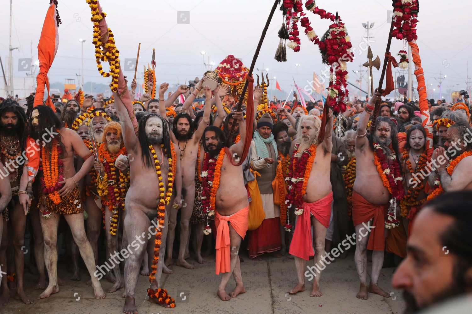 Indian Naga Sadhus Naked Holy Men Editorial Stock Photo Stock Image