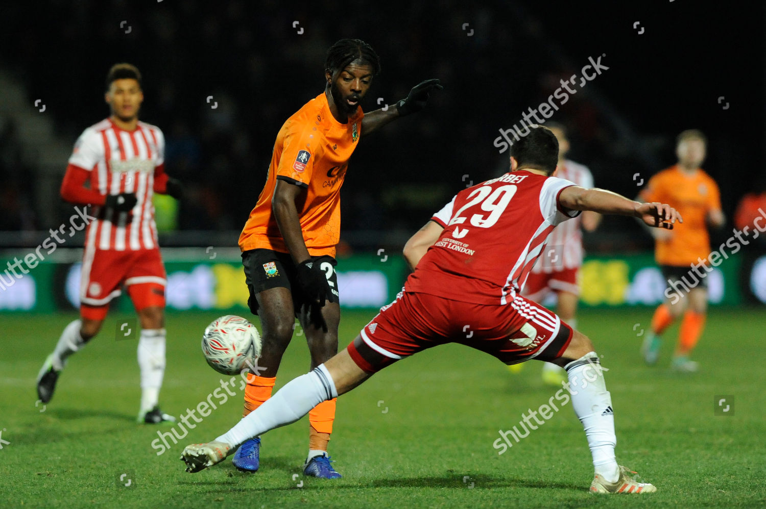 Medy Elito Barnet Yoann Barbet Brentford Editorial Stock Photo Stock