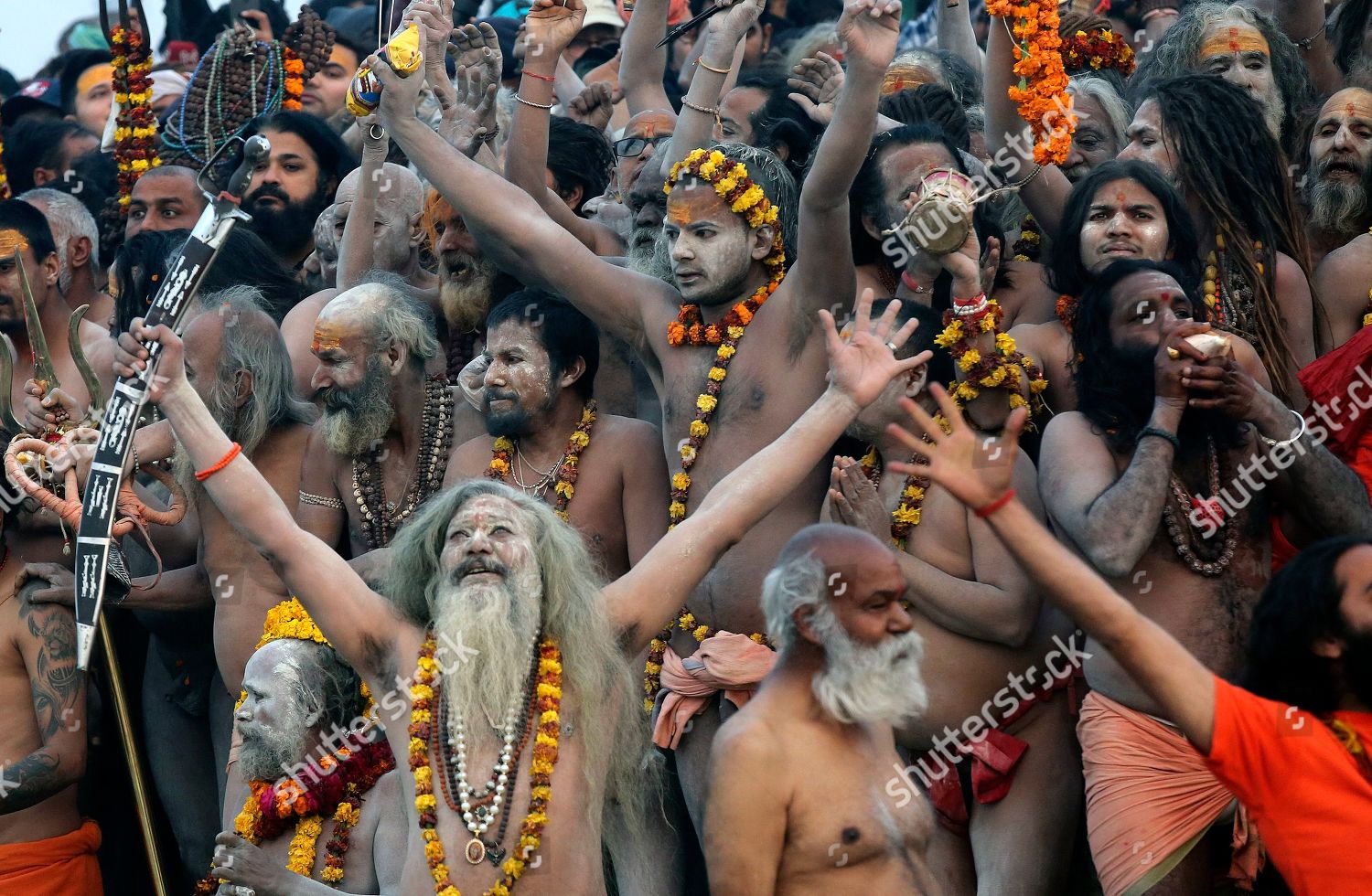 Indian Naga Sadhus Naked Holy Men Editorial Stock Photo Stock Image