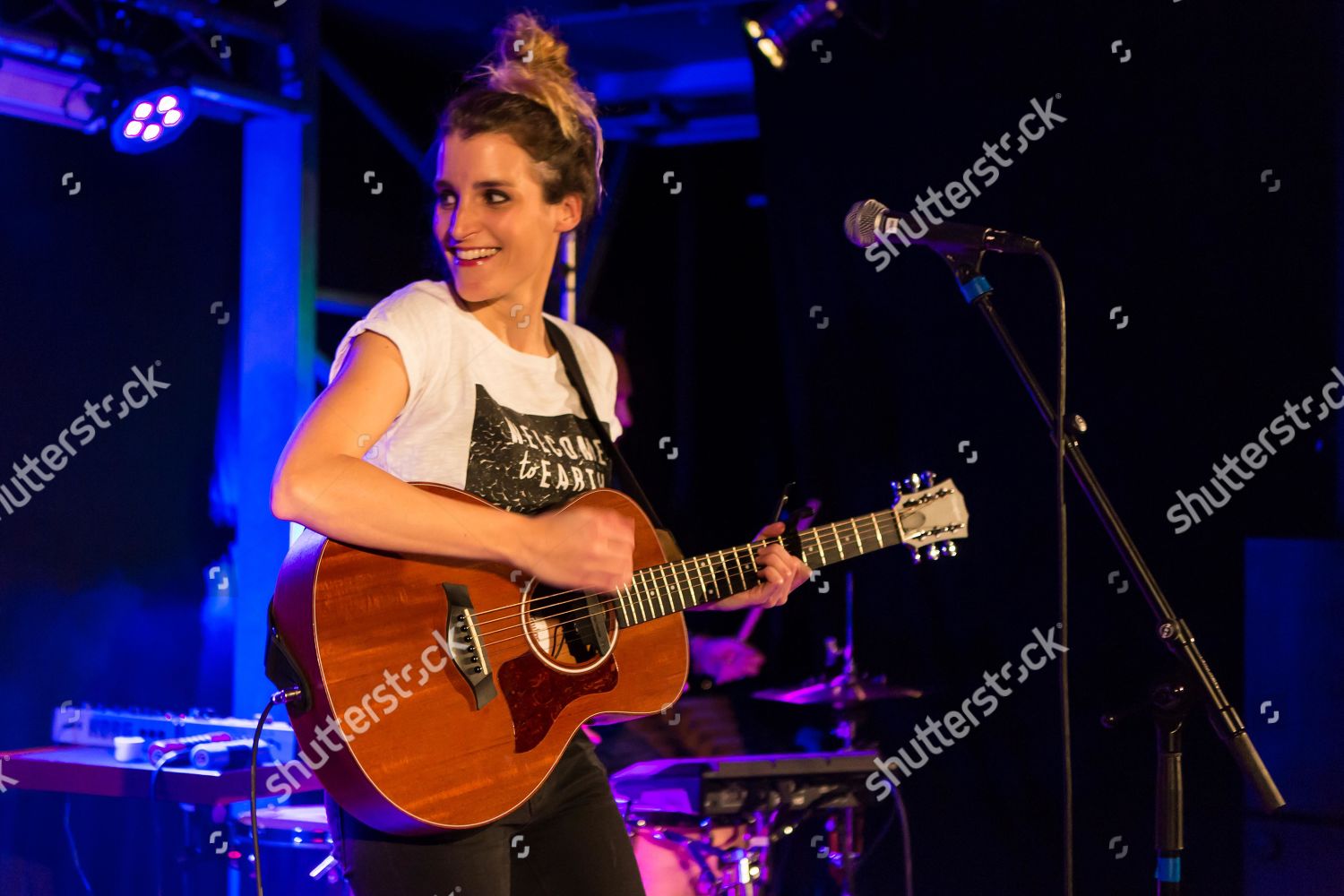 Swiss Singer Songwriter Lina Button Live Editorial Stock Photo Stock