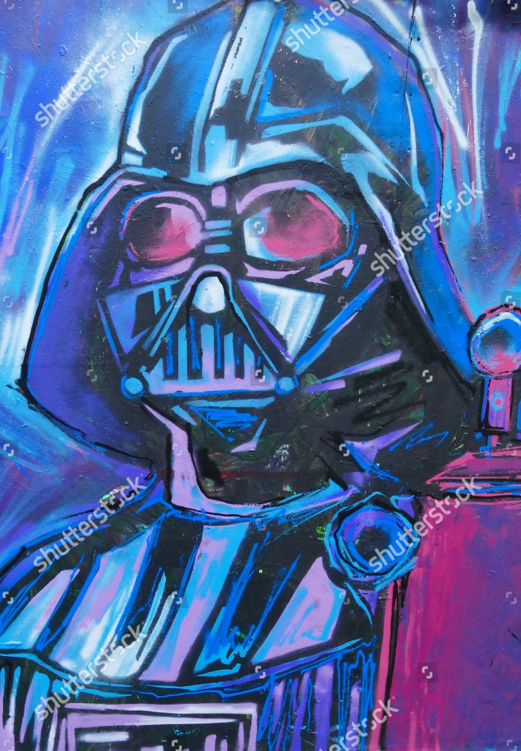 Darth Vader Graffiti Come Over Artside Editorial Stock Photo Stock