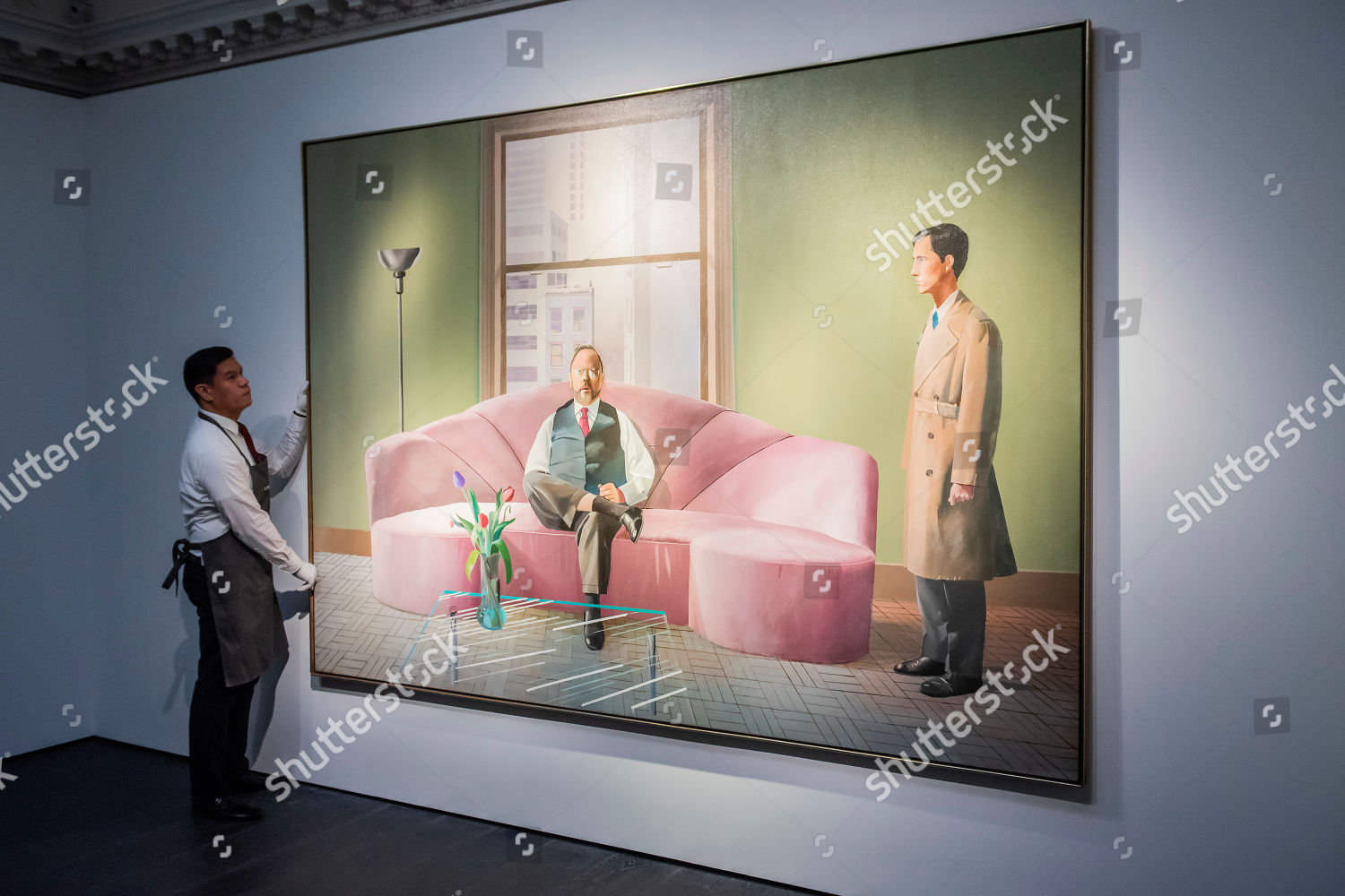 DAVID HOCKNEY HENRY GELDZAHLER CHRISTOPHER SCOTT Editorial Stock Photo