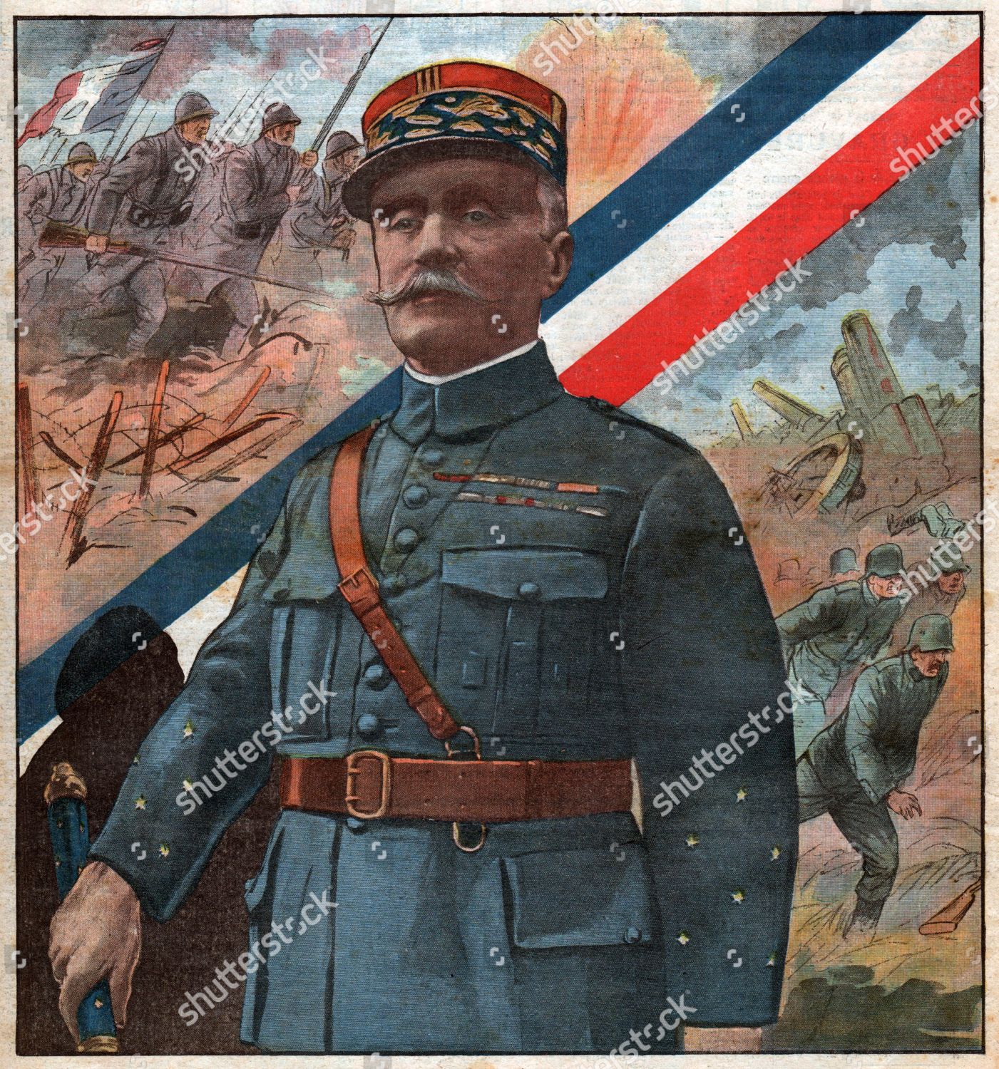 History France Marshall Ferdinand Foch Illustration Editorial Stock