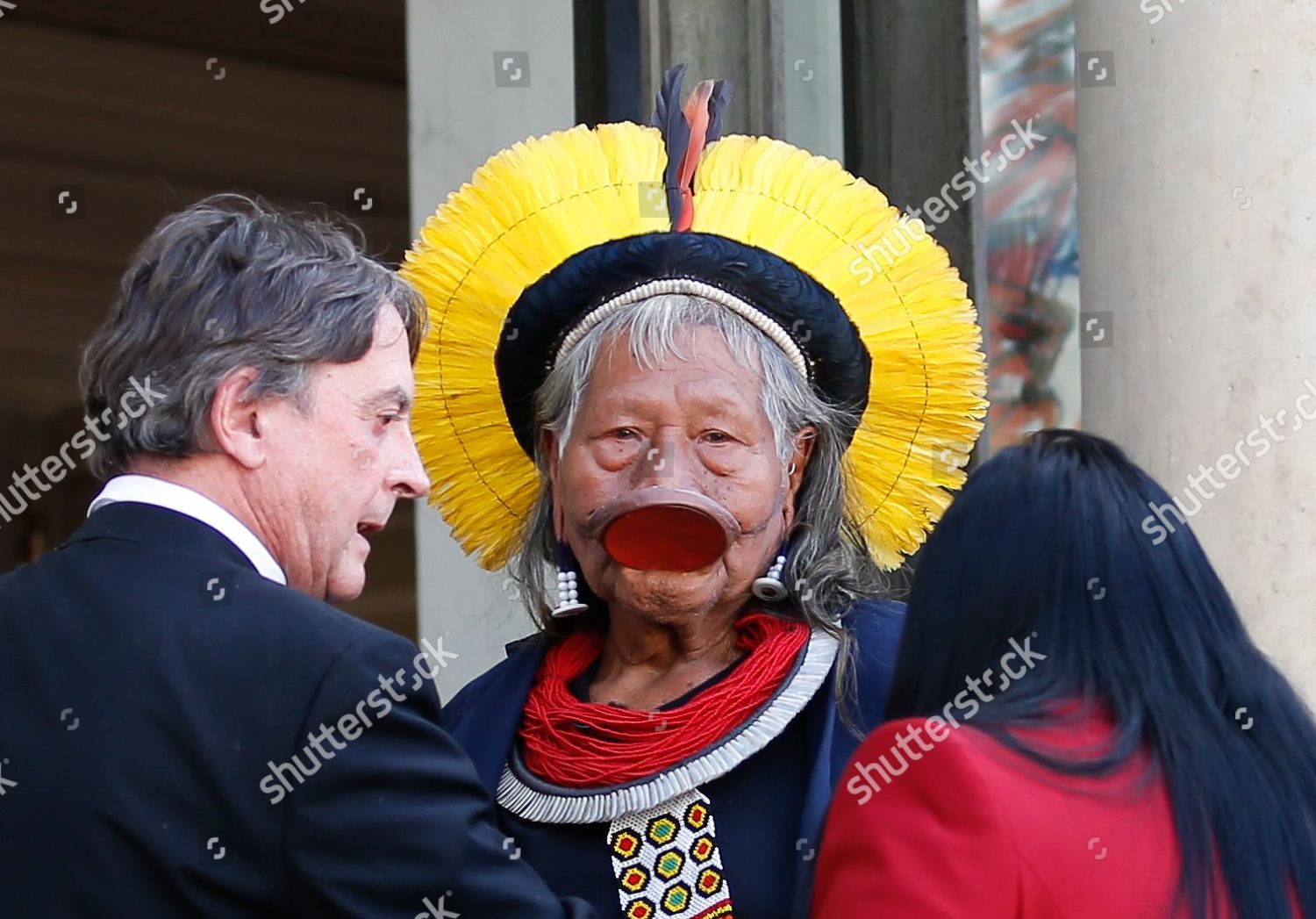 Indigenous Brazilian Chief Kayapo Raoni Metuktire Editorial Stock Photo