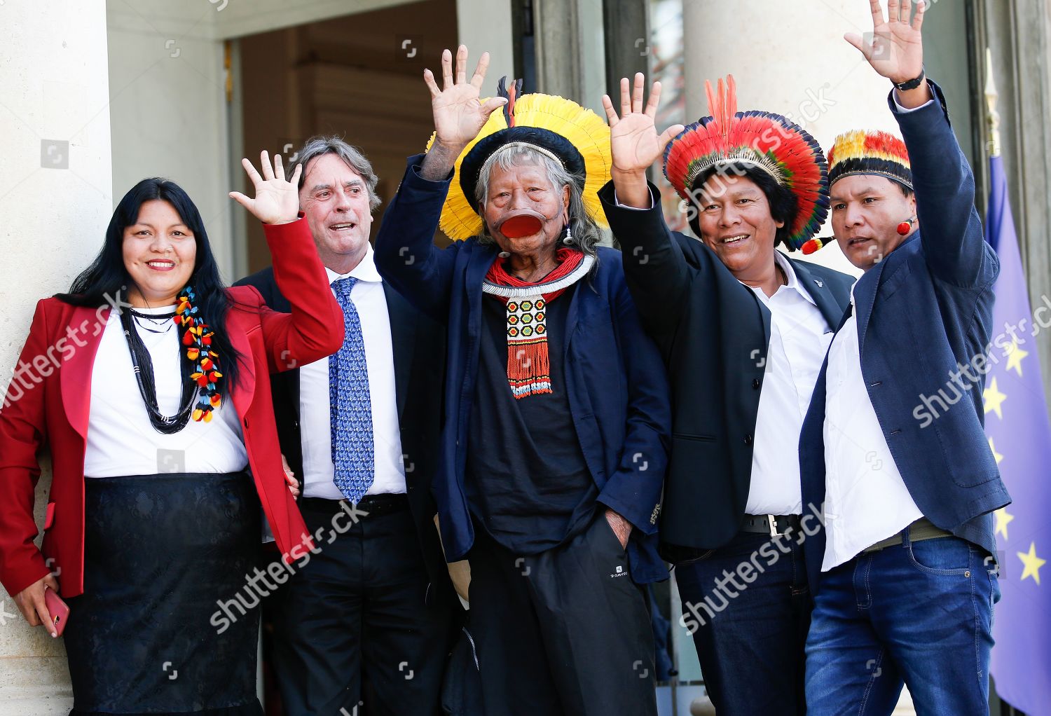 Indigenous Brazilian Chief Kayapo Raoni Metuktire Editorial Stock Photo