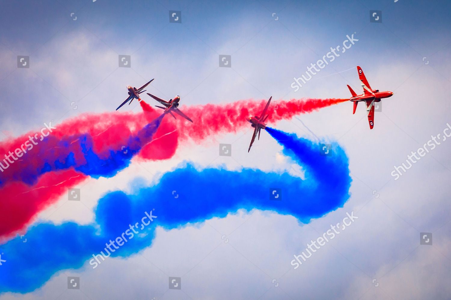 Raf Red Arrows Pictured Wowing Crowds Editorial Stock Photo Stock