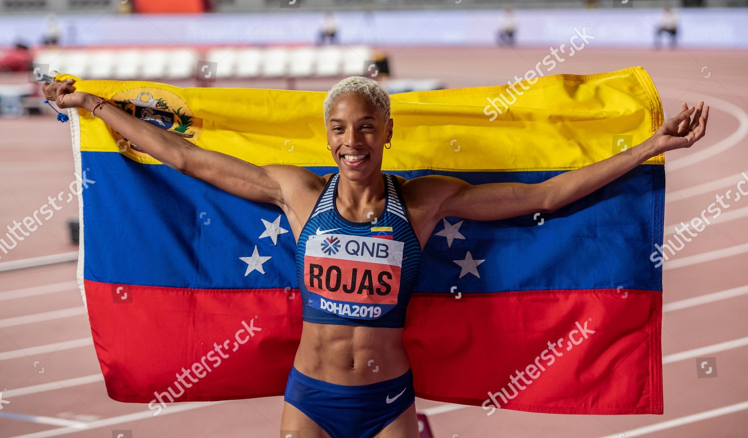 Yulimar Rojas Venezuela Celebrating Her Win Editorial Stock Photo