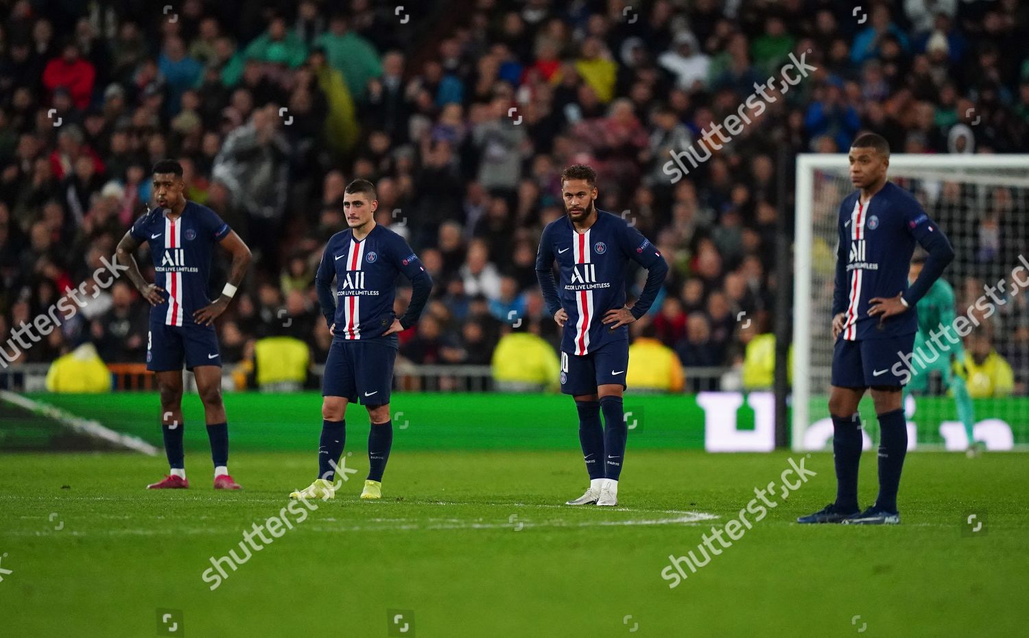 Presnel Kimpembe Paris Saintgermain Marco Verratti Editorial Stock