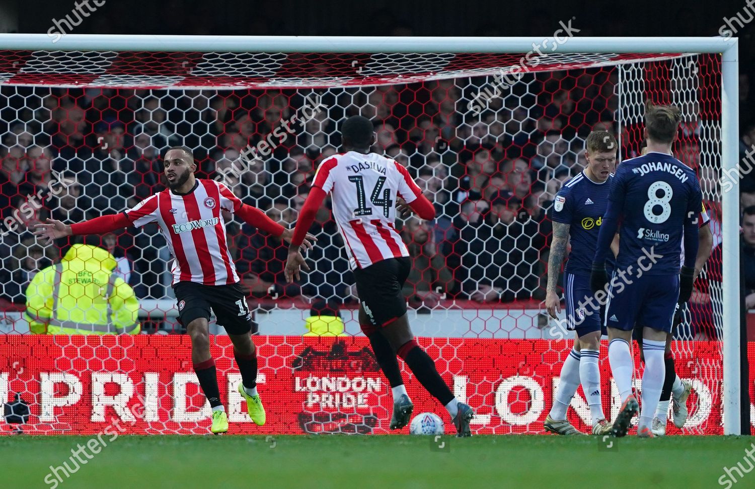 Bryan Mbeumo Brentford Celebrates Scoring Opening Editorial Stock Photo