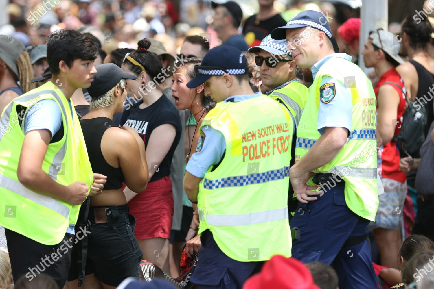 Police Speak Naked Woman Protester Editorial Stock Photo Stock Image